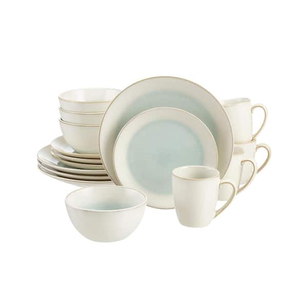 Home Decorators Collection Adelaide 16-Piece Reactive Glaze Seabreeze Blue-Green Stoneware Dinnerware Set (Service for 4)