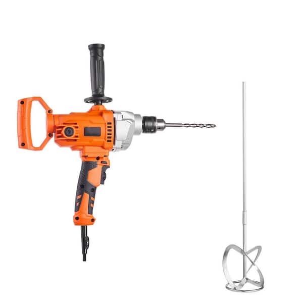 Electric Drill Mixer, 5/8-In. Corded Mixer Set, 0-850RPM 5. 8A Mixing Tool with D-Handle for Drilling and Mixing Tasks