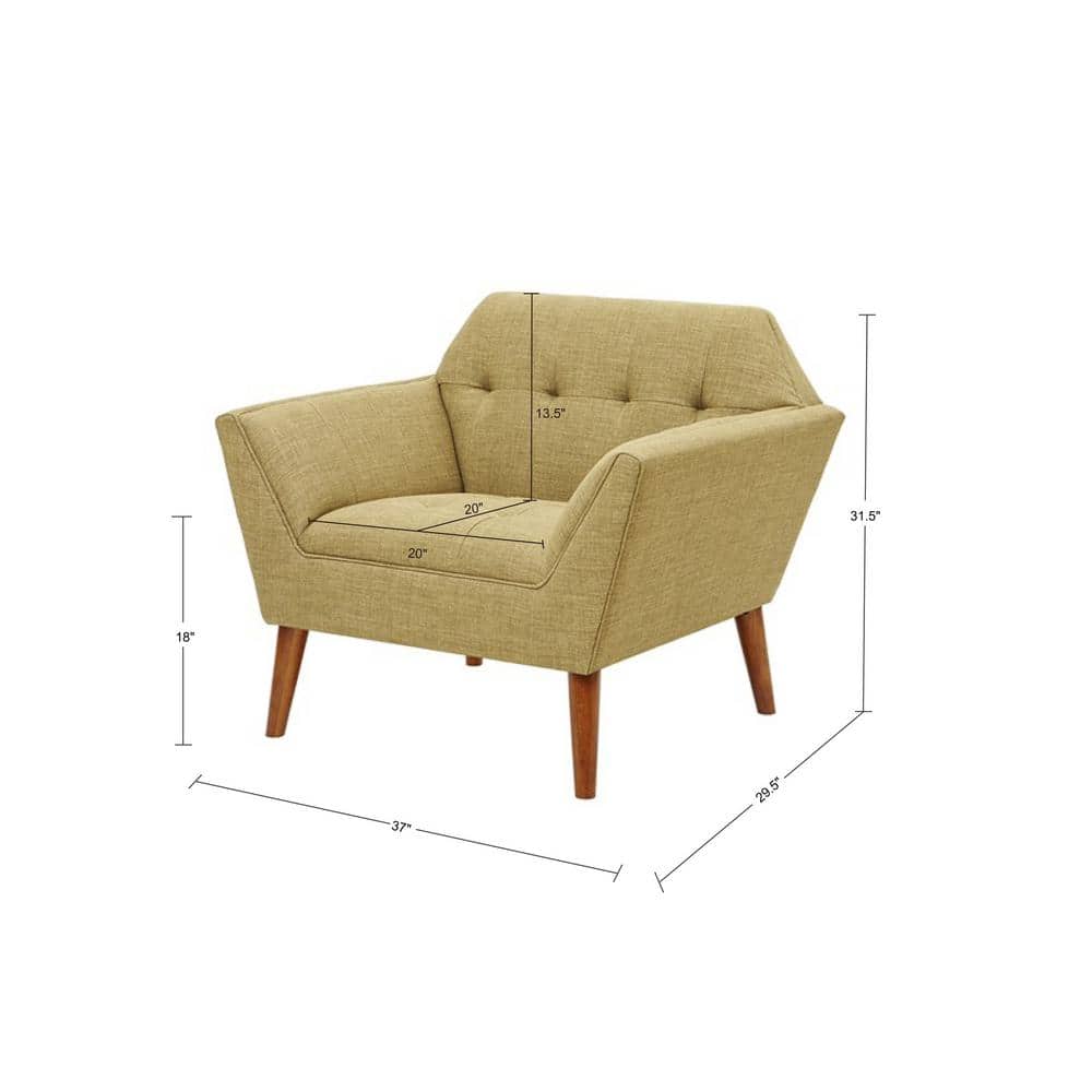 Pale Green Newport Wood Lounge Accent Chair