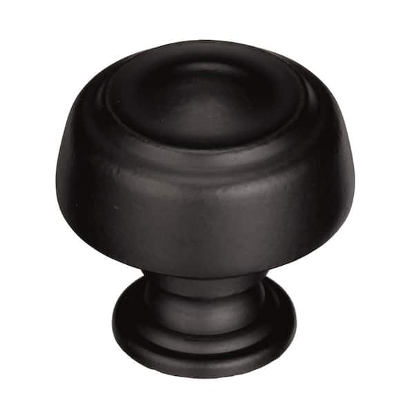 Amerock Kane 1-5/8 in. Dia (41 mm) Black Bronze Round Cabinet Knob