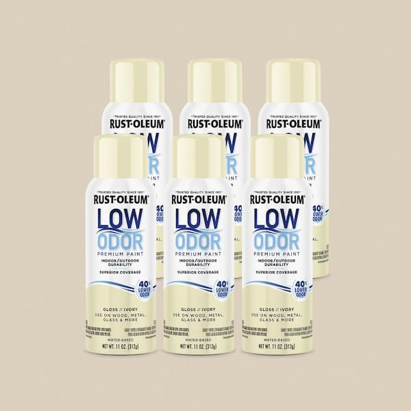 11 oz. Gloss Ivory Low Odor Water-Based Spray (Case of 6)