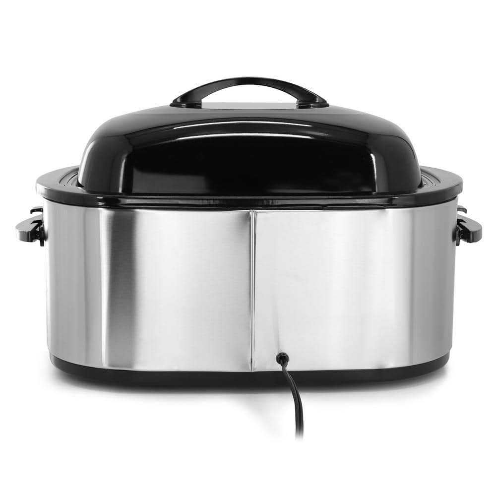 MegaChef 22 qt. Electric Roaster Oven in Silver with High Dome Self ...