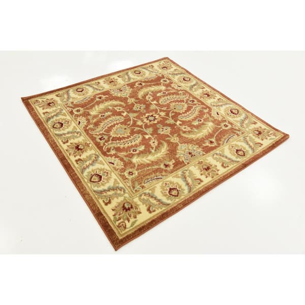 Voyage Hickory Brick Red 4' 0 x 4' 0 Square Rug