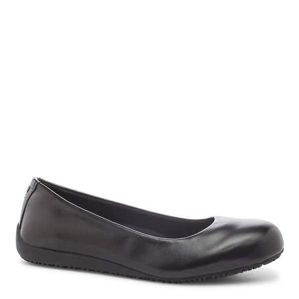 Fila Women's Kimber Slip Resistant Slip-On Shoes - Soft Toe - BLACK Size 6.5(M)