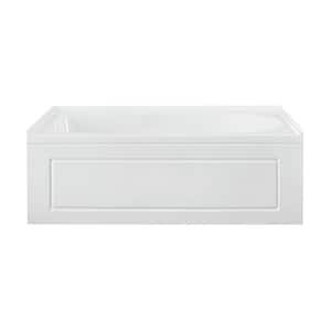 Concorde 60 in. x 30 in. Soaking Alcove Bathtub with Left-Hand Drain in Glossy White