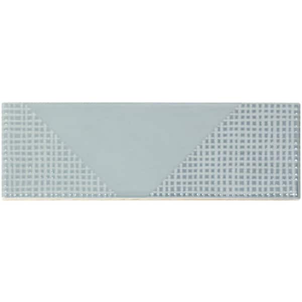 Ivy Hill Tile Ace Blue 2 in. x 8 in. Polished Ceramic Subway Wall Tile Sample