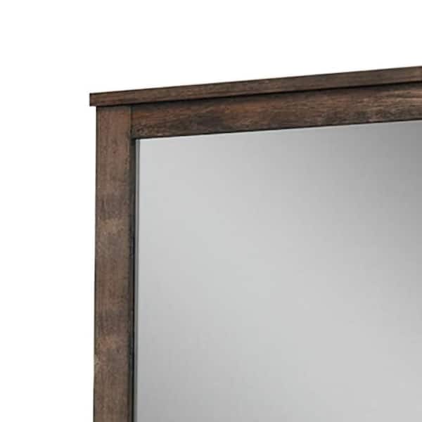 Acme Furniture Merrilee 1 in. x 40 in. Rustic Square Framed Oak