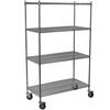 Storage Concepts Chrome 4-Tier Steel Wire Shelving Unit (36 in. W x 80 in. H x 24 in. D) WCC4-2436-74