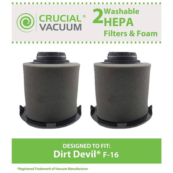Vision Envis EnviroCare Dirt Devil F16 HEPA Vacuum Filter for Royal Dirt Devil 
