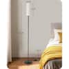 EDISHINE 63 in. Traditional Black and Golden Standard 1-Light Floor Lamp for Living Room with Beige Drum Shade HLFL09C