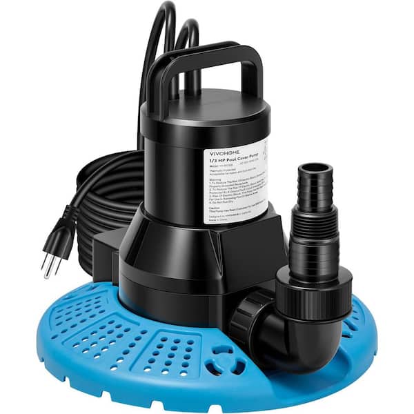 VIVOHOME 1/3 HP 2600GPH Automatic Pool Cover Pump with 25 ft. Power Cord