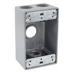 Greenfield 1 Gang Weatherproof Electrical Outlet Box with Four 3/4 in ...