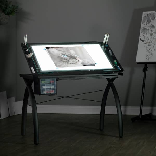 skøn lol spørgeskema ARTOGRAPH Futura Light Table for Artists, Drawing with Dimmable Light and  Adjustable Top, Main Work Surface 38 in. W x 24 in. D 10062 - The Home Depot
