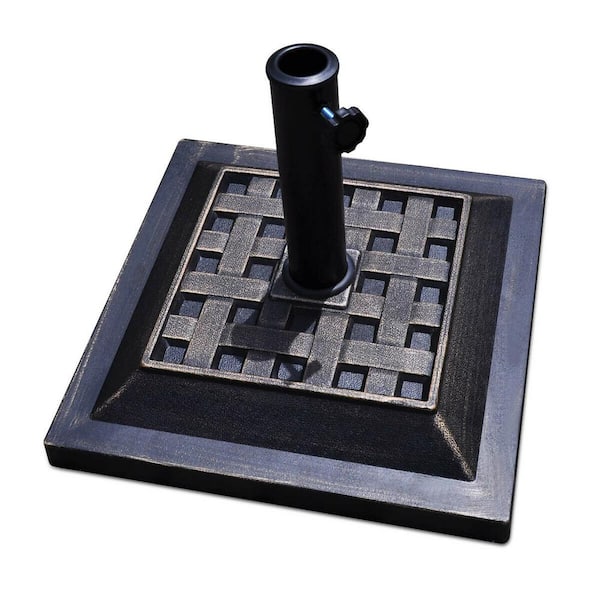 Costway Square Steel 25.7 lbs. Patio Umbrella Base in Bronze