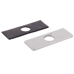 Modern 1.75 in. x 0.38 in. Metal Deck Plate in Chrome