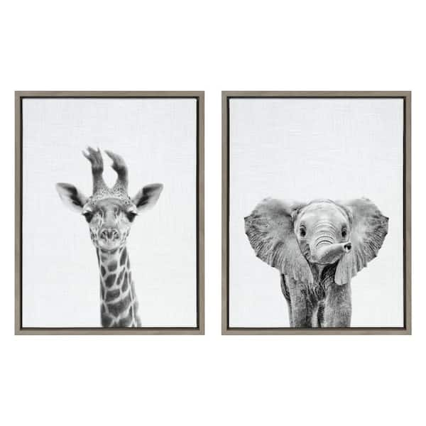 Custom Name Art Prints Personalized Elephant Giraffe Wall - Temu