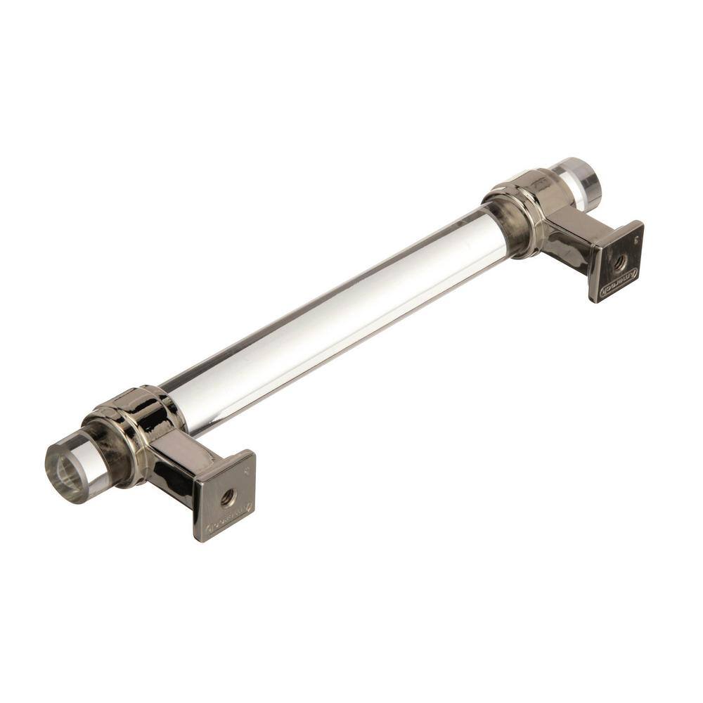 Glacio Clear and Polished Nickel 5-1/16 Inch Bar Pull