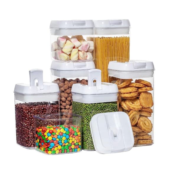 at Home Bistro 12-Piece Airtight Food Storage Container Set, White
