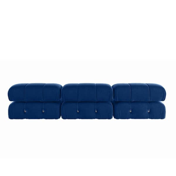 J&E Home 103.85 in. Square Arm 4-piece L Shaped Velvet