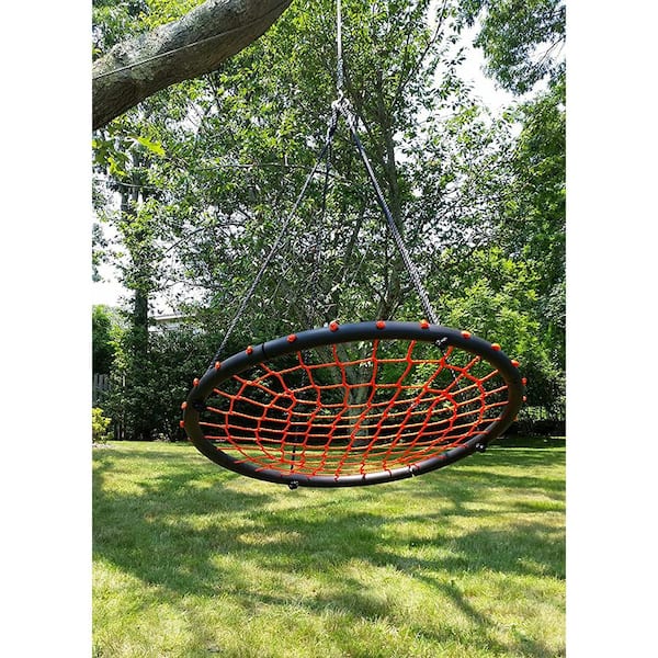 Giant 40 in. Orange Spider Web Outdoor Tree Saucer Swing (2-Pack) 2 x  SWG-ORG-100 - The Home Depot