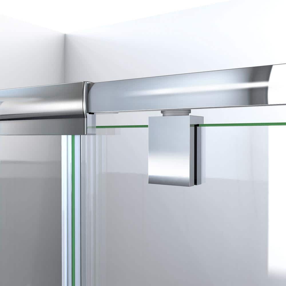 Flex Chrome Semi-Frameless Shower Door with Acrylic Wall Kit