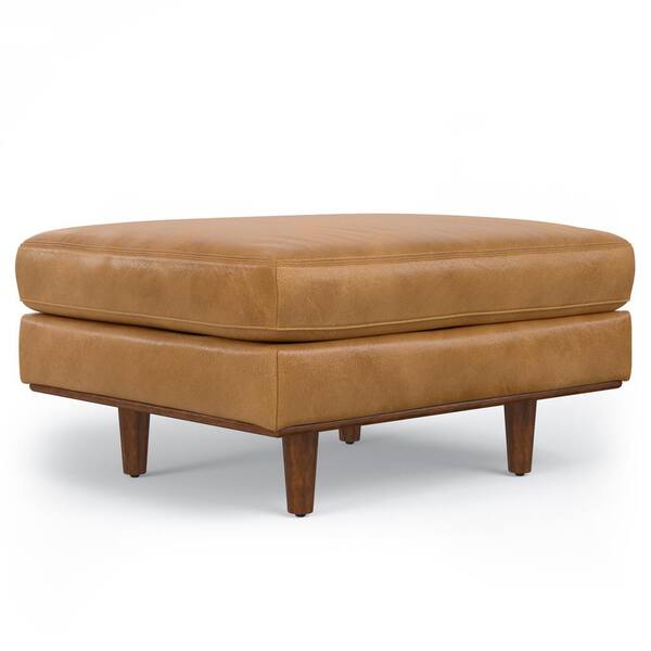 モリサン Simpli Home Morrison 89 inch in. Straight Arm Genuine Leather