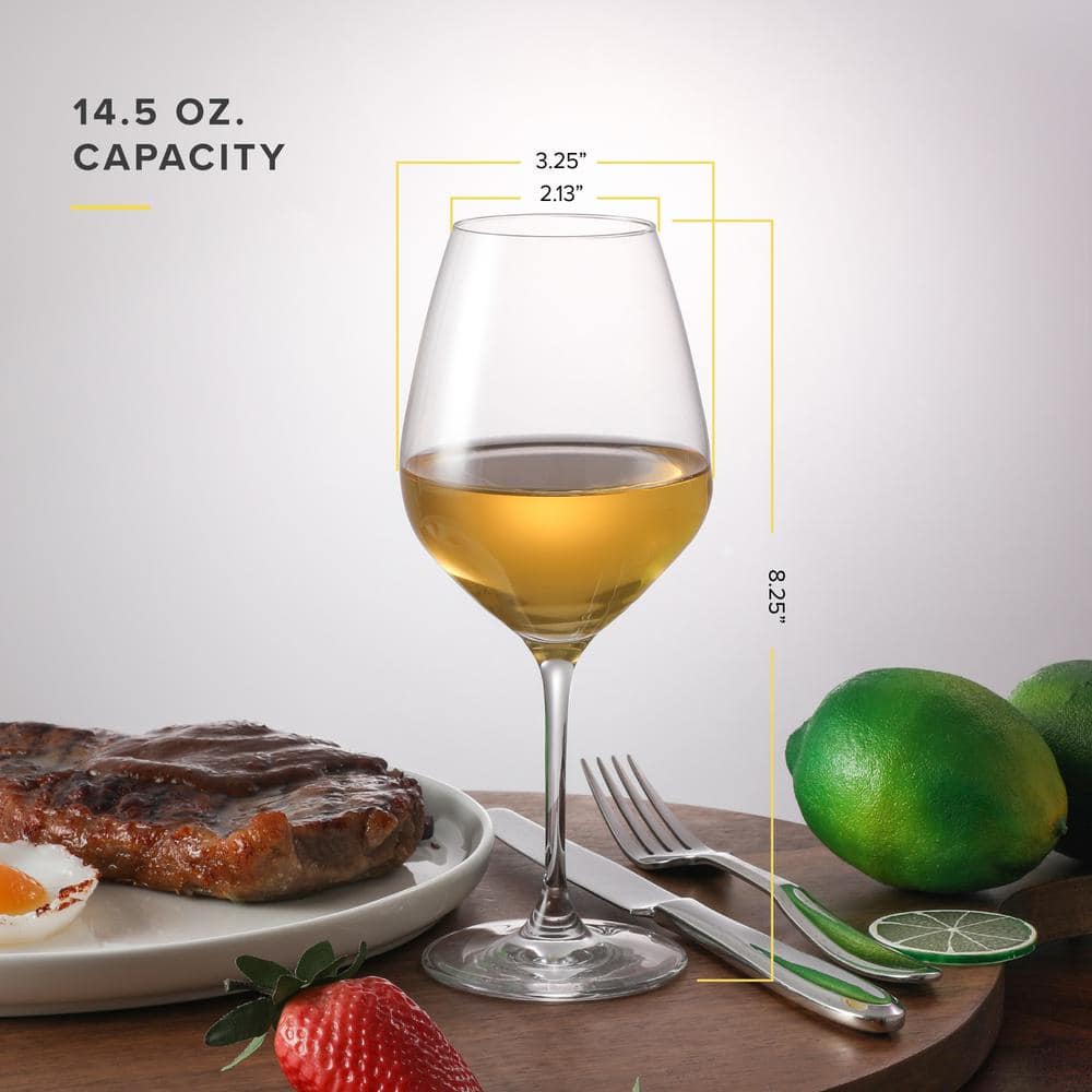 Table 12 Clear Lead-Free Crystal White Wine Glasses Set