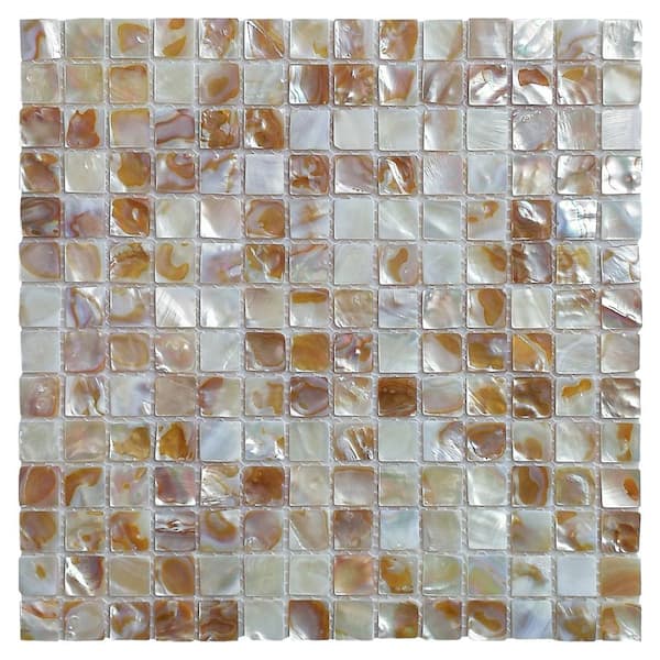 Art3d 12 in. x 12 in. Mother of Pearl Backsplash Wall Tiles in Natural Color (10-Pack)