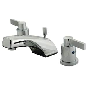 NuvoFusion 8 in. Widespread 2-Handle Bathroom Faucets with Plastic Pop-Up in Polished Chrome