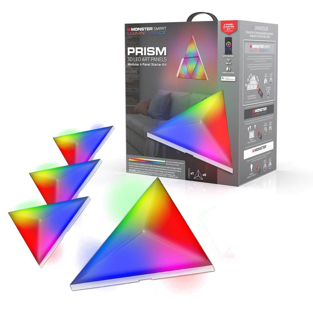 Monster 11 in. x 10 in. White Smart Prism Modular 3D