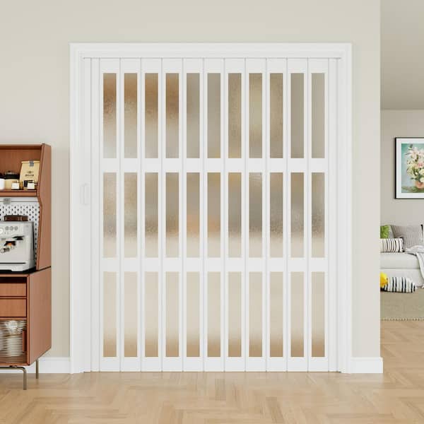 ARK DESIGN Blackout Door 60 in. x 80 in. White Dual 3-Lite PVC