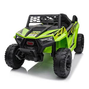 12-Volt Kids Ride On UTV Electric Car Truck with Music in Green
