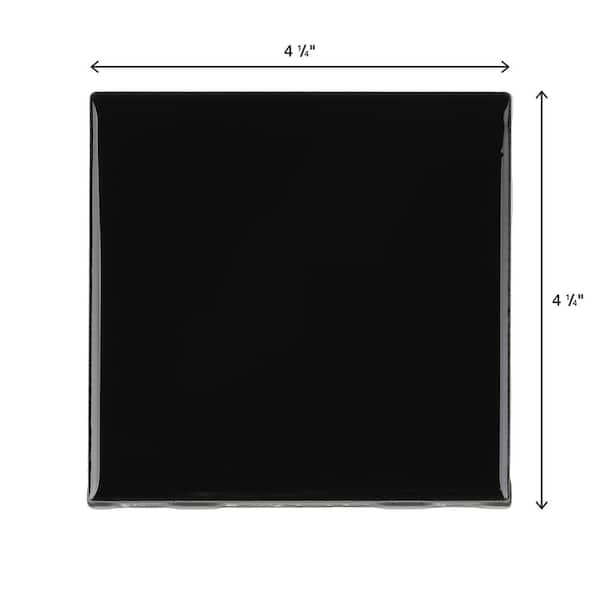Daltile Restore Black 4 in. x 4 in. Glazed Ceramic Sample Tile