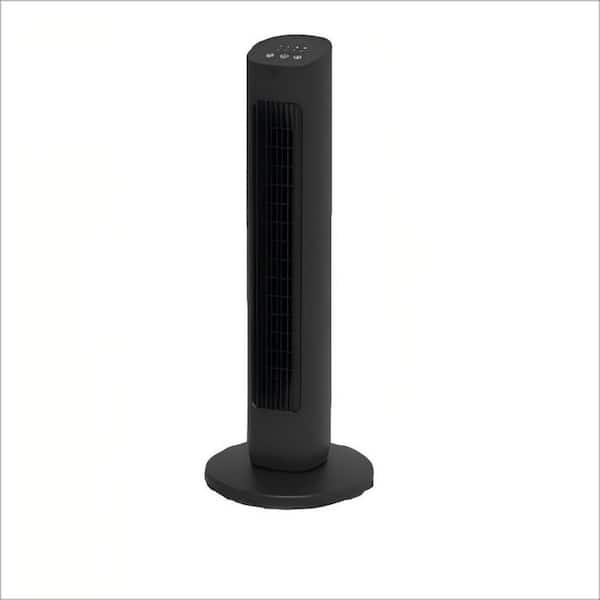 COWSAR 30.71 in. 3-Speed 11.81 in. W Oscillating Tower Fan in Black with Digital Display, Auto Mode, Timer and Remote Control