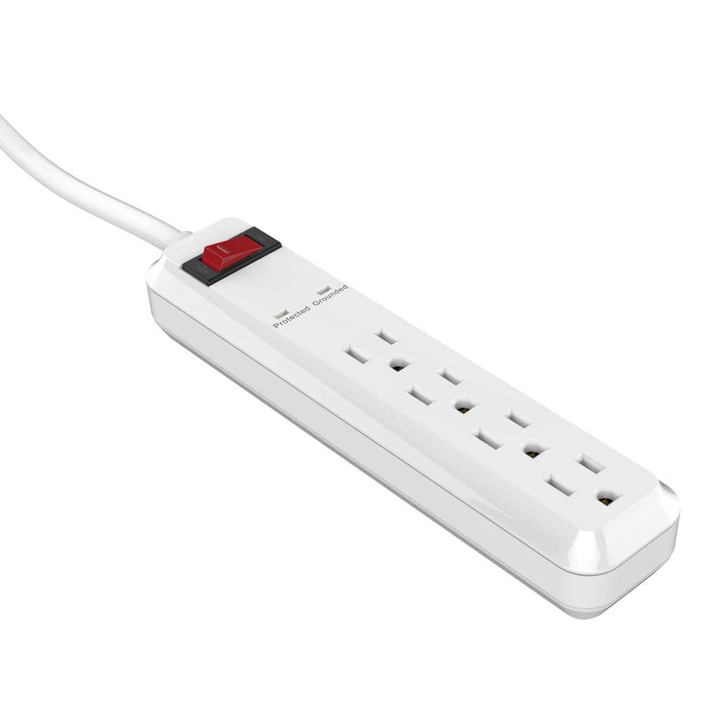 Unbranded 4-Outlet Power Strip Surge Protector with 3 ft. Cord YLPT94