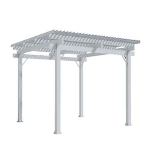 IntelliShade 12 ft. x 12 ft. White Aluminum Manual IntelliKit Pergola