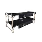 Disc O Bed XXL Black Portable Adjustable Bunk Bed Camping Bed with