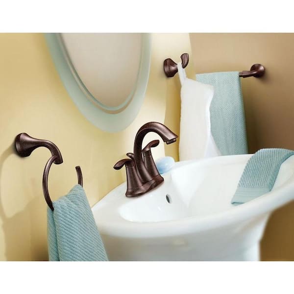 MOEN Eva 26 in. Towel Bar in Oil Rubbed Bronze YB2824ORB - The