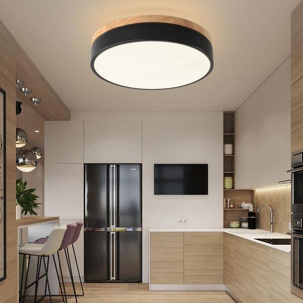 Reviews for OUKANING 11.81 in. 1-Light Modern Round Black