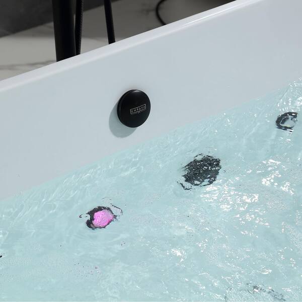 Empava 71 in. x 31.5 in. Center Drain Freestanding Whirlpool