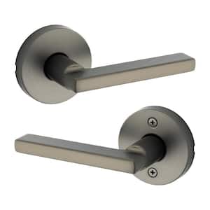 Kwikset Halifax Gunmetal Square Rose Hall/Closet Door Handle