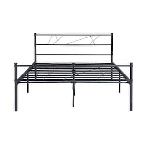 Black Full Size Metal Bed Frame for Adult and Children