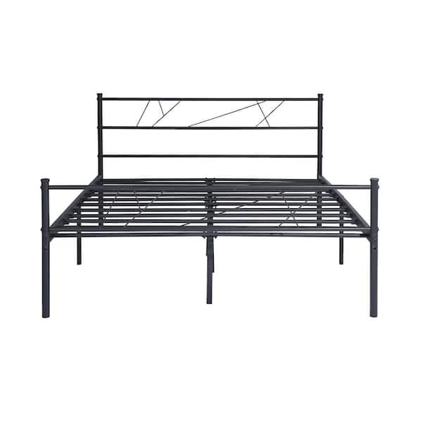 Black Full Size Metal Bed Frame for Adult and Children MH-W80932698 ...
