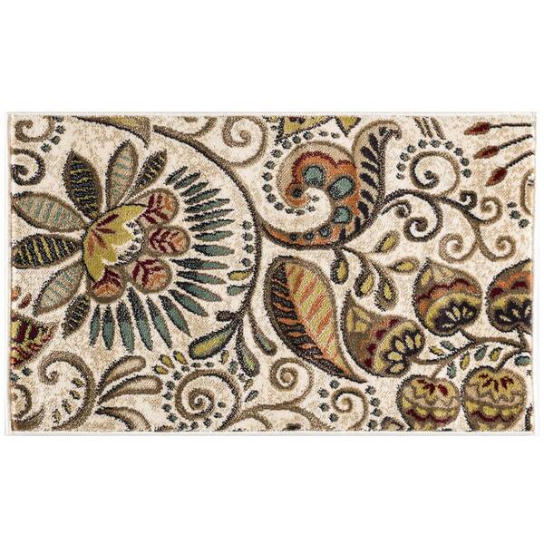 Capri Abstract Ivory 2 ft. x 3 ft. Indoor Area Rug