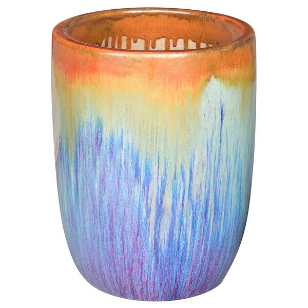 Unbranded 17 in. Ceramic Desert Twilight Alameda Tall Egg Pot