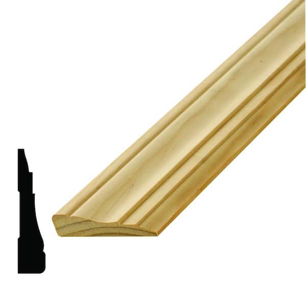 Alexandria Moulding LWM 366 1/2 in. x 2-1/4 in. x 84 in. Pine Wood Casing Moulding