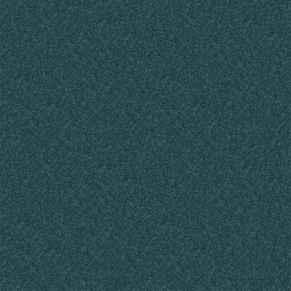 TrafficMaster Watercolors II - Willow Brook - Blue 38.4 oz. Polyester Texture Installed Carpet