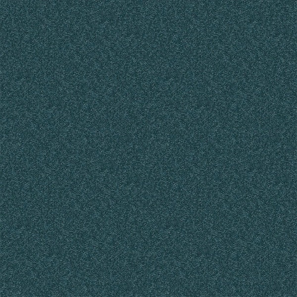 Watercolors II - Willow Brook - Blue 15 ft. 38.4 oz. Polyester Texture Carpet - Installation Required