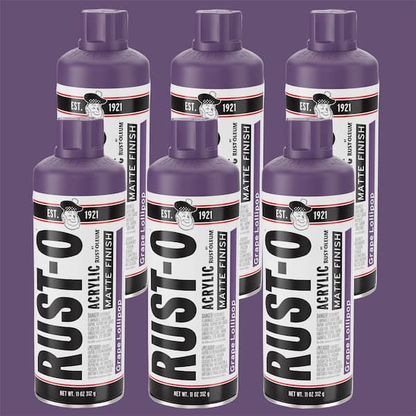 11 oz. Rust-O Matte Grape Lollipop Spray Paint (Case of 6)