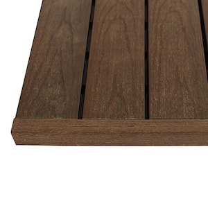 1/12 ft. x 1 ft. Quick Deck Composite Deck Tile Straight Trim in Brazilian Ipe (4-Pieces/Box)